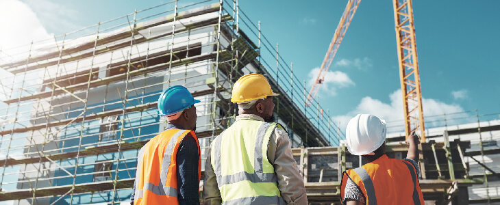 Workers on a construction site